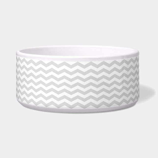 Classic Lt Grey White Thin Chevron Zig-Zag Pattern (Front)