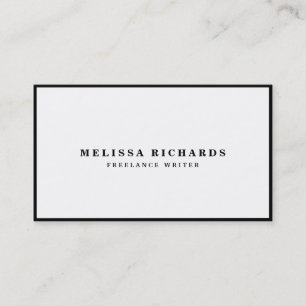 Classic Luxe Black and White with Social Media Business Card
