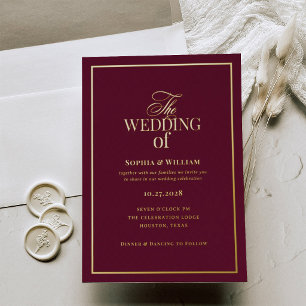 Classic Luxe Burgundy Wedding with Gold