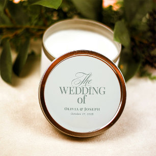 Classic Luxe   Elegant Light Sage Green Wedding Classic Round Sticker