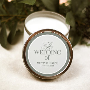 Classic Luxe   Elegant Sage Green Wedding Classic Round Sticker