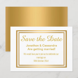 CLASSIC LUXE GOLD BOTANICAL SAVE THE DATE