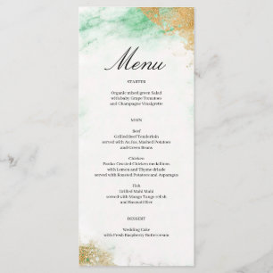 Classic Luxe Marble Wedding Menu