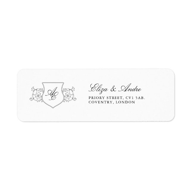 Classic Luxe Monogram Return Address Labels (Front)