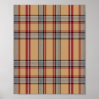 Classic Luxe Plaid Pattern Art Poster