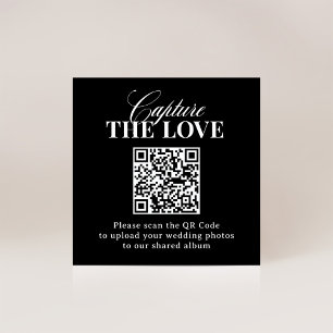 Classic Luxe QR Code Wedding Capture the Love Enclosure Card