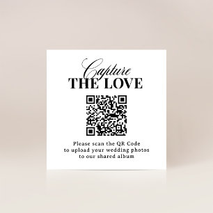 Classic Luxe   QR Code Wedding Capture the Love Enclosure Card
