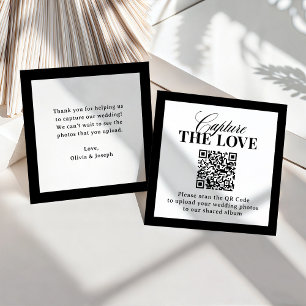 Classic Luxe   QR Code Wedding Capture the Love Enclosure Card