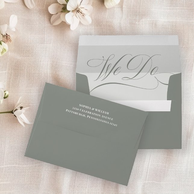 Classic Luxe | Sage Green We Do Calligraphy Envelope (Creator Uploaded)