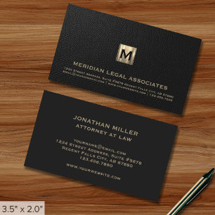 Classic Luxury Monogram Business Card