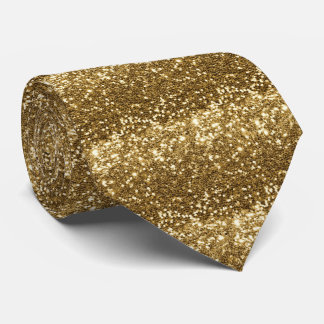 Classic Luxury Sparkly Gold Glitter layered  Tie