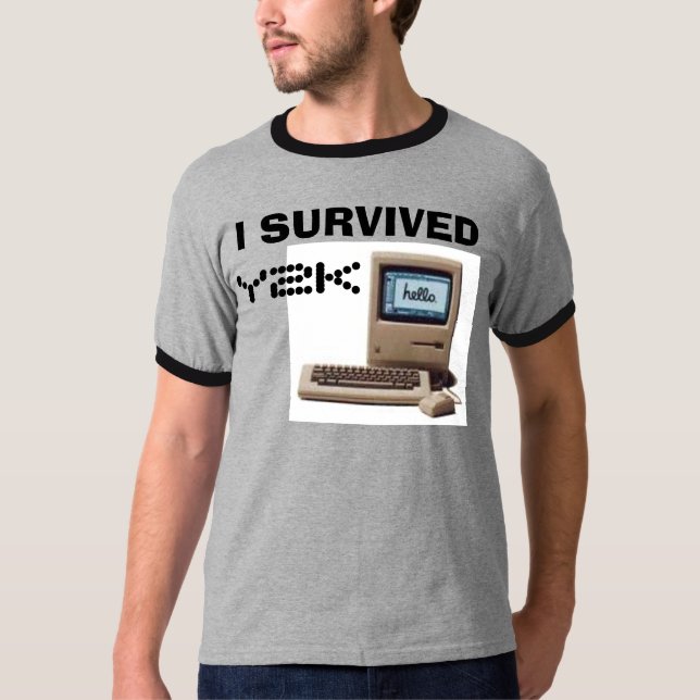 Classic Mac, I SURVIVED, Y2K T-Shirt (Front)