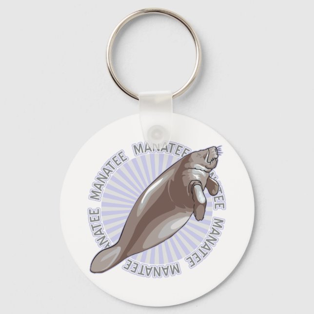 Classic Manatee Key Ring (Front)