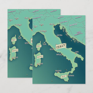 Classic Map Of Italy