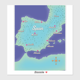 Classic Map Of Spain