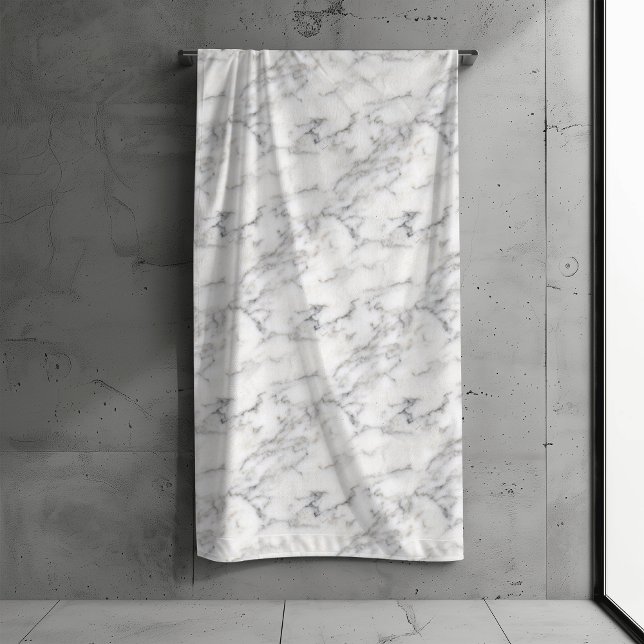 Classic Marble Black White Grey Stone Bath Towel Set (Creator Uploaded)