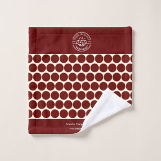Classic Maroon Elegant Modern Minimalist Monogram Bath Towel Set