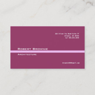 Classic Maroon Pink Line Business Card