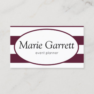 Classic Maroon Stripes Business Card
