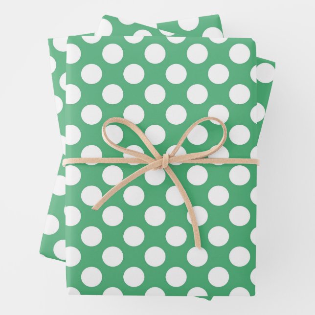 Classic Medium Polka Dot Seamless Pattern Wrapping Paper Sheet (In situ)