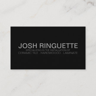 Classic men's black professional business card