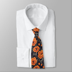 Classic Mens Fashion Rose Floral Tie