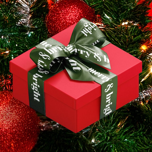 Classic Merry & Bright Green Colour #1A4301 Satin Ribbon (Classic Merry & Bright Green Color #1A4301 Satin Ribbon)