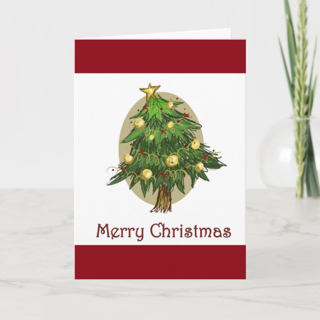 Classic Merry Christmas Card (Front)