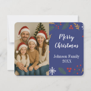 Classic Merry Christmas Family Holiday Card