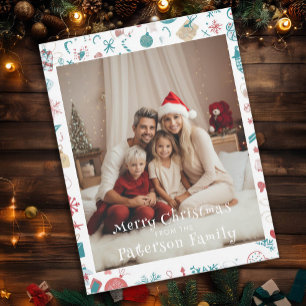 Classic Merry Christmas Photo Holiday Card