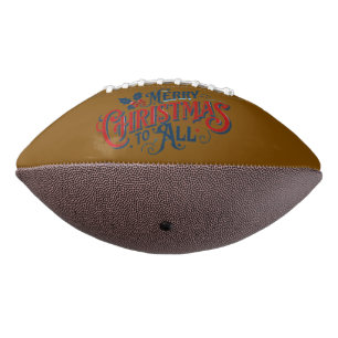 Classic Merry Christmas to All Festive Holiday Art American Football