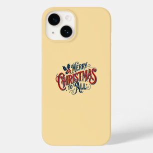 Classic Merry Christmas to All Festive Holiday Art Case-Mate iPhone 14 Case