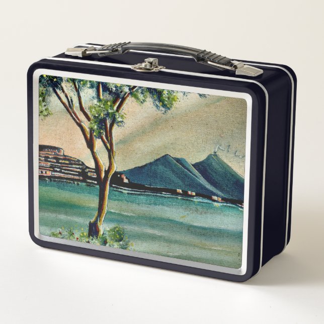 Classic Metal Lunch Box - Bay Of Naples, Italy (Front)