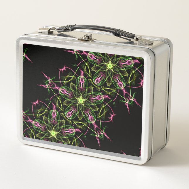 Classic Metal Lunchbox with Star Mandala (Front)