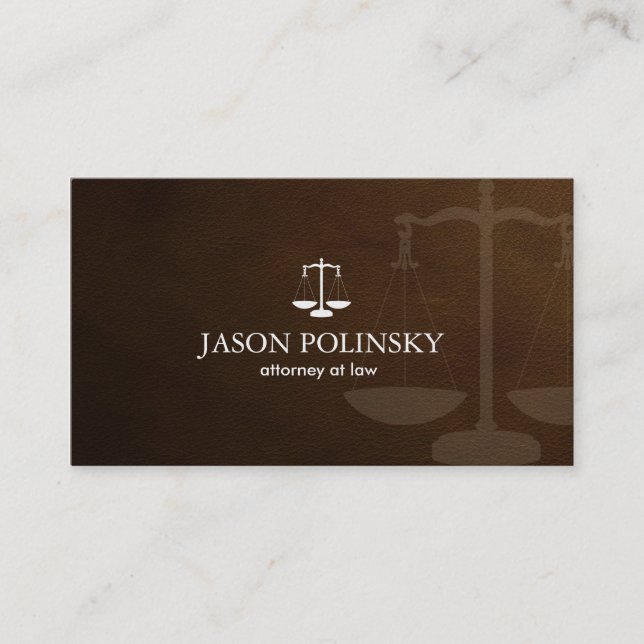 Classic Metallic Gold Attorney Business Card (Front)