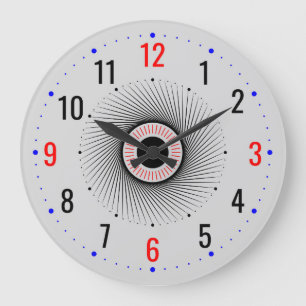 Classic Metallic Grey Colour - Unusual Grey Large Clock