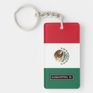Classic Mexican Flag Key Ring