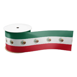 Classic Mexican Flag Satin Ribbon