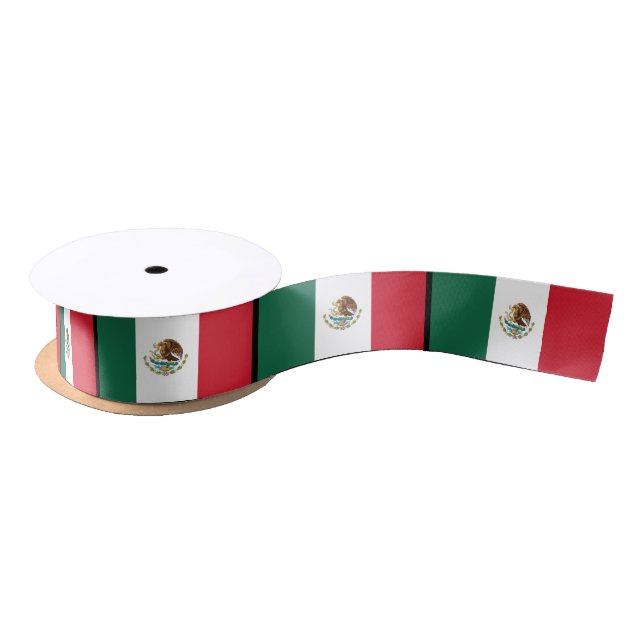 Classic Mexican Flag Satin Ribbon (Spool)