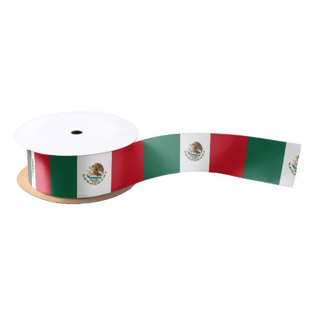 Classic Mexican Flag Satin Ribbon (Spool)