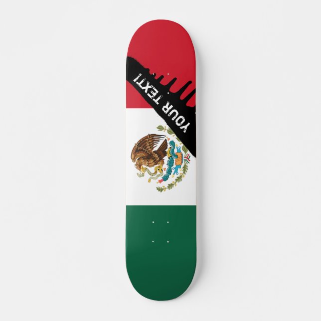 Classic Mexican Flag Skateboard (Front)