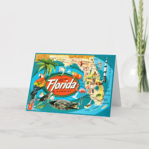 Classic Mid-century Greetings from Florida Card