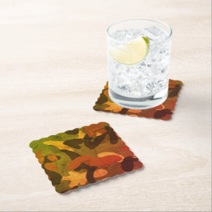 Classic Military Camo Pattern Paper Coaster