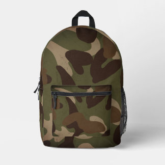 Classic Military Camouflage Pattern Printed Backpack