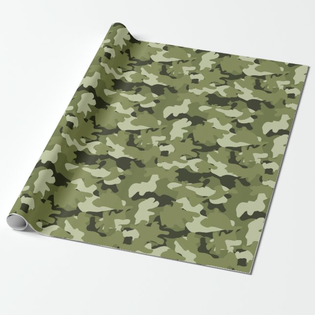 Classic military camouflage pattern Wrapping Paper (Unrolled)