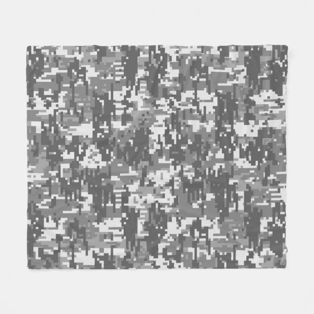 Classic Military Digital Camo Pattern Fleece Blanket (Front (Horizontal))