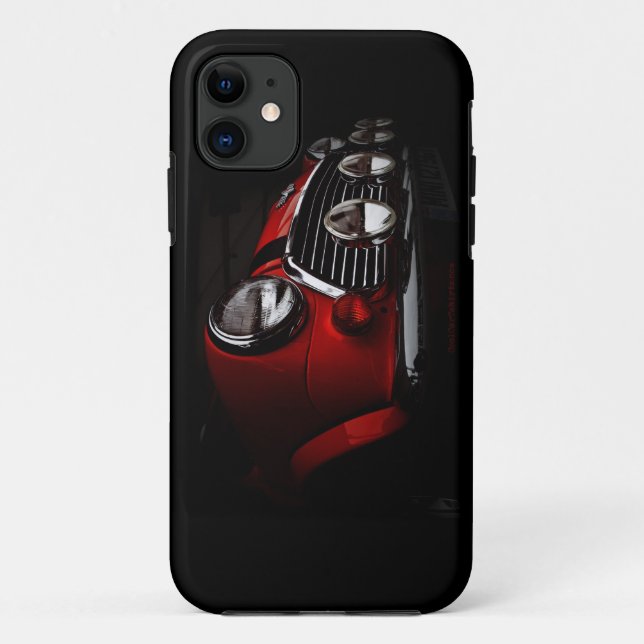 Classic Mini with rally lights iPhone Case (Back)