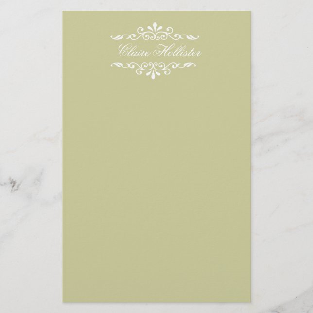 Classic Minimal Personalised Golden Monogrammed Stationery (Front)
