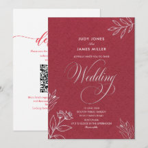 classic minimal simple rustic juice red wedding