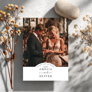 Classic Minimal Wedding Thank You Card